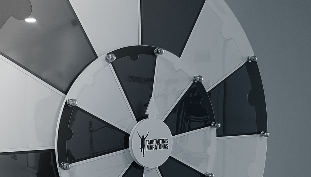 Double wheel of fortune prize wheel